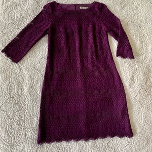 Eliza J 3/4 Sleeve Lace Shift Dress
